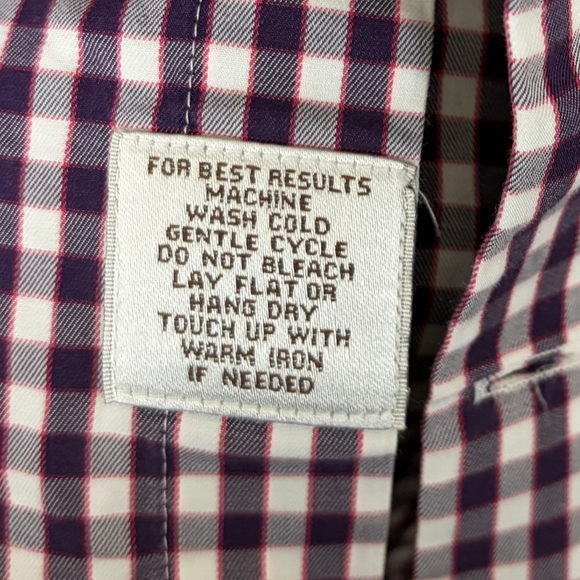 Peter Millar 100% Cotton Mens Long Sleeve Plaid Dress Shirt Size Medium - Picture 6 of 11